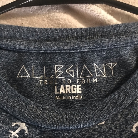 Blue tshirt with anchor pattern - Picture 5 of 5